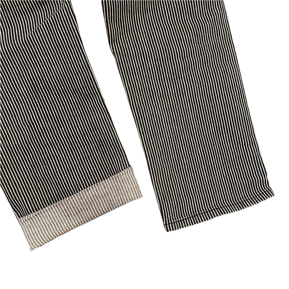 CABi #324 Johnny Crop Railroad Cropped Navy and White Striped Jeans 2 - Picture 8 of 13